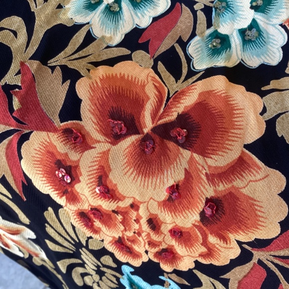 Sequined Floral Maxi Skirt - Picture 6 of 7